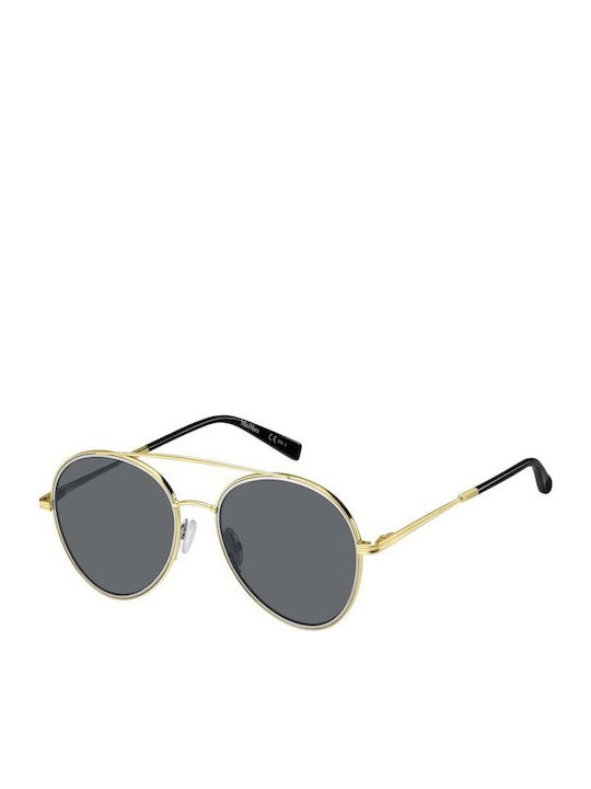 Max Mara Damenträger Sonnenbrille mit Gold Metallrahmen