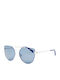 Polaroid Women's Sunglasses with Blue Metal Frame and Light Blue Lens
