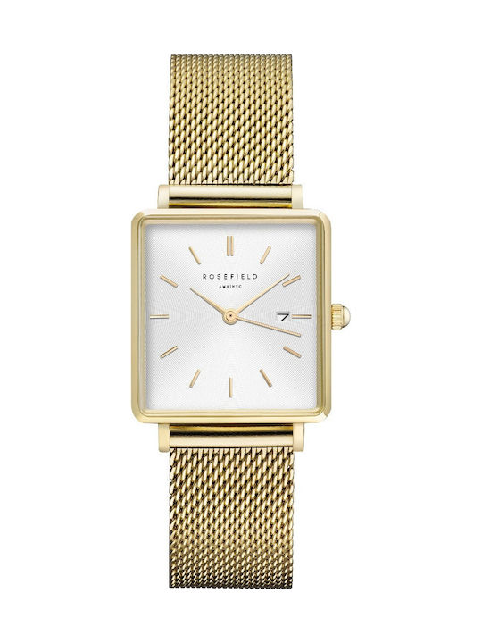 Rosefield Boxy Sunray Γυναικείο Ρολόι 33mm Μπατ...