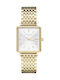 Rosefield Boxy Uhr mit Gold Metallarmband