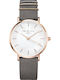 Rosefield West Village Elephant Women's Watch with Gray Leather Strap