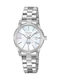 Citizen Γυναικείο Ρολόι 28mm Μπαταρίας με Ασημί Μεταλλικό Μπρασελέ