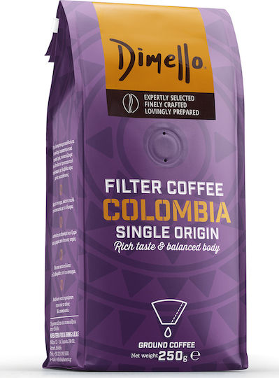 Dimello Filter Coffee Arabica Colombia Ground 250gr