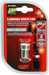 Lampa Лампи Автомобила Hyper-Led Power 12 Red P21W-BA15S-1156 LED Червено 24V 1бр