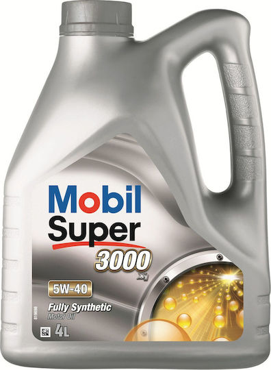Mobil Super 3000 X1 Синтетичен Масло за Автомобили 5W-40 4лт