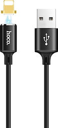 Hoco U28 High Speed Magnetic Detachable / Regular USB-A to Lightning Cable Black 1m