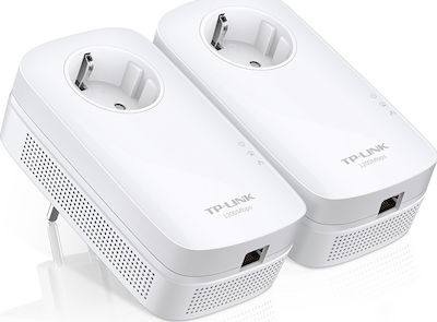 TP-LINK TL-PA8010P KIT v2 Powerline Double Wired with Passthrough Socket and Gigabit Ethernet Port