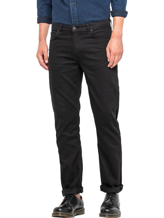 Lee Morton Herren Jeanshose in Relaxed Fit Schwarz