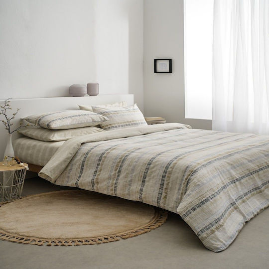 Vesta Home Σετ Παπλωματοθήκη Βαμβακερή Διπλή με 2 Μαξιλαροθήκες 200x240cm Irene 02