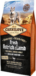 Carnilove Fresh Ostrich & Lamb 1.5kg Hrană Uscată fără Cereale pentru Câini Adulți de Rase Mici cu Miel