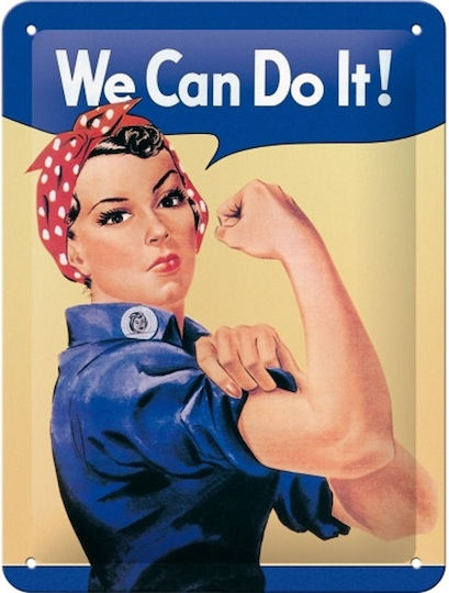 Nostalgic Art 3D Декоративна Табела We Can Do It Ръчно Изработена от Метал 15x15см