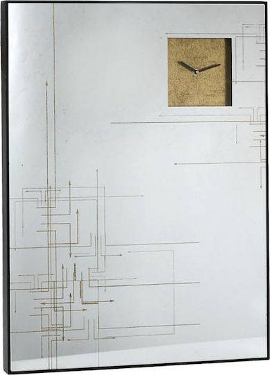 Espiel Wall Clock Mirror Silver 60x80cm