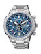 Citizen Promaster Sky Watch Chronograph Eco - Drive with Silver Metal Bracelet