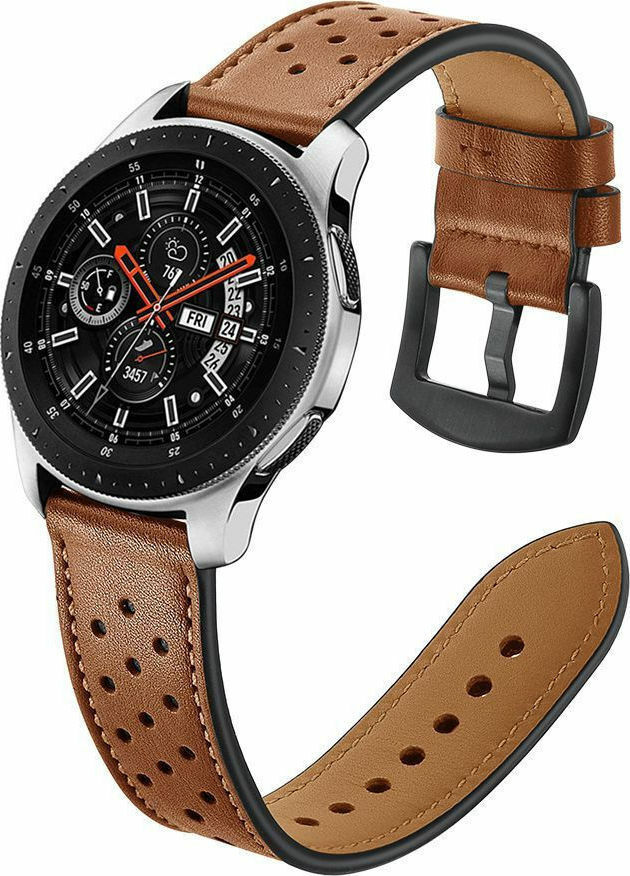 Strap Leather Brown Galaxy Watch 46mm Gear S3 Skroutz.cy