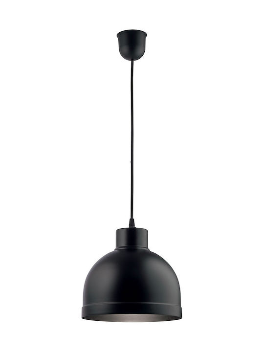 ArkoLight Μοντέρνο Κρεμαστό Φωτιστικό Μονόφωτο Καμπάνα με Ντουί E27 σε Μαύρο Χρώμα