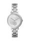 Fossil Jacqueline Crystals Watch with Silver Metal Bracelet