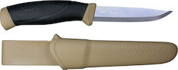 Morakniv Companion Knife Black with Blade made of Stainless Steel in Sheath