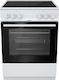 Gorenje Κουζίνα 71lt με Κεραμικές Εστίες Π60εκ. Λευκή