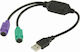 Nedis Convertor USB-A masculin în PS/2 2x femelă (CCGP60830BK03)