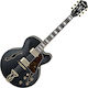 Ibanez AF75G Електрическа Китара ES с SS Конфигурация на Пикапите Black Flat