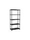 Plastic Outdoor Shelving Unit with 5 Shelves Black 9045S/5 90x45x187.5cm