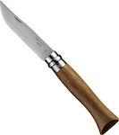 Opinel No 6 Inox Καρυδιά Pocket Knife Brown with Blade made of Carbon Steel