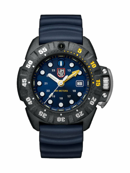 Luminox Scott Cassell Deep Dive 1550 Series Uhr Batterie mit Kautschukarmband Luminox Scott Cassell Deep Dive 1550 Series Uhr Batterie mit Kautschukarmband