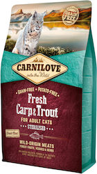 Carnilove Into The Wild Fresh Carp & Trout Ξηρά Τροφή για Ενήλικες Στειρωμένες Γάτες με Πέστροφα 6kg