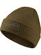 Fisherman Beanie Unisex Σκούφος με Rib Πλέξη σε Χακί χρώμα