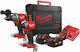 Milwaukee M18 FPP2A2-502X Set Impact Drill Driver & Impact Screwdriver 18V with 2 5Ah Batteries and Case