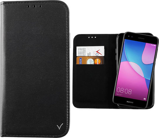 Volte-Tel Pocket Magnet Book Piele artificială Negru (Huawei P9 Lite Mini / Y6 Pro (2017))