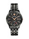 Versace Univers Uhr Batterie mit Schwarz Metallarmband