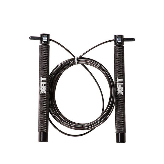 X-FIT Adjustable Jump Rope with Ball Bearings Black Pro 3m