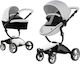 Mima Xari Adjustable 2 in 1 Baby Stroller Suitable for Newborn White / Black 13.4kg