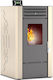 Thermogatz 6 GSP Aero Σόμπα Pellet Αερόθερμη 6.2kW Μπεζ