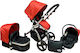 Miko Travel System Ρυθμιζόμενο Καρότσι 3 σε 1 Kατάλληλο για Nεογέννητο Κόκκινο