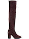 Sante Suede Over the Knee Women's Boots Brown