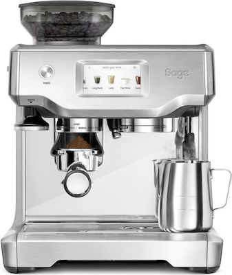 Sage Barista Touch SES880BSS4EEU1 Automatische Espressomaschine 1680W Druck 15bar für Cappuccino mit Mahlwerk Silber