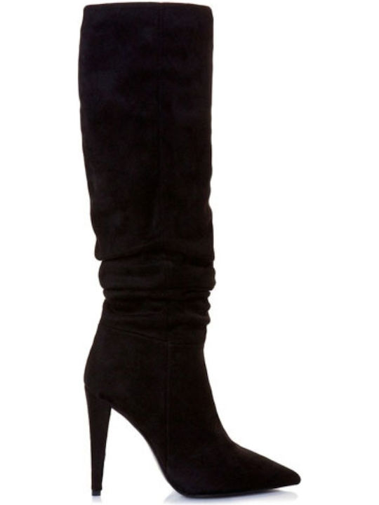 Sante Γυναικείες Μπότες με Ψηλό Τακούνι Μαύρες