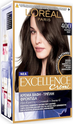 L'Oreal Paris Excellence Cream Colour 400 Καστανό Βαθύ 48ml