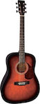 Gewa Acoustic Guitar D-10 Violinburst