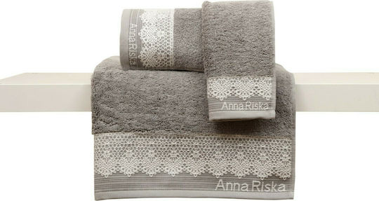 Anna Riska Πετσέτα Σώματος Karla 70x140εκ. 4 Grey Βάρους 600gr/m²