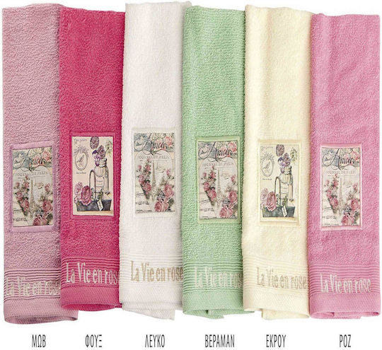 Dimcol Set De Prosoape 3 Buc Vintage Paris 01 Fucsia