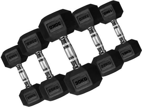 Viking Haltere Hexagonale Din Cauciuc 1 x 17.5kg