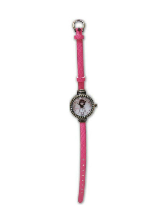 Santoro Kinder-Analoguhr Little Heart mit Lederarmband Rosa