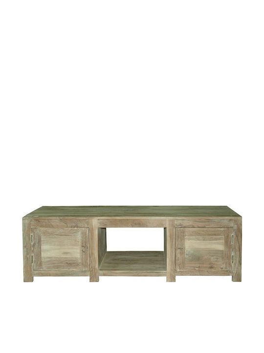 TV Stand Sarina from Solid Wood Beige L145xW45xH50cm