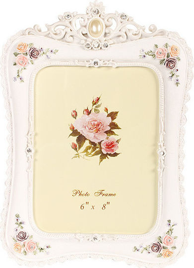 Keskor Plastic Photo Frame with White Frame