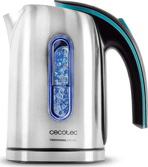 Cecotec ThermoSense 270 Steel Βραστήρας 1.7lt 2200W Γκρι
