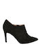 Tamaris Suede Women's Ankle Boots with High Heel Black