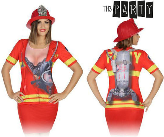 8263 Woman Firefighter Carnival Accessory Red